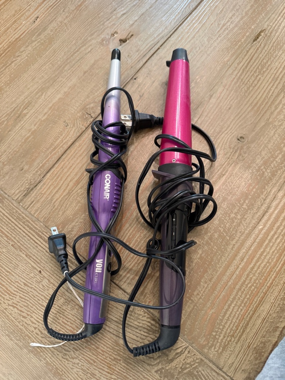 Conair Purple & Remington pink Curling Wands - Set of 2